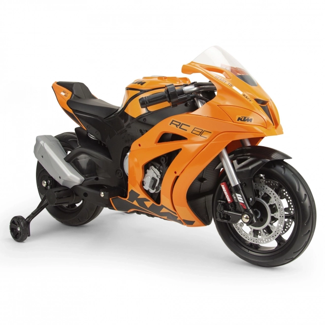 Motocicletă electrică pentru copii INJUSA 6493 KTM RC8C 12V cu sunete