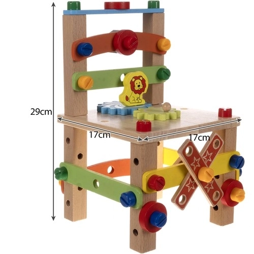 Scaun lemn montaj Kruzzel