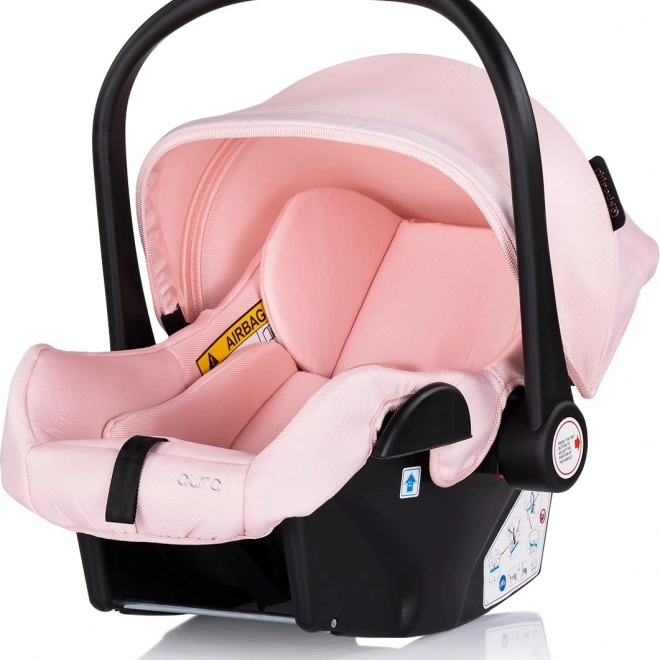 Scaun auto pentru copii Chipolino Aura i-Size bezea roz