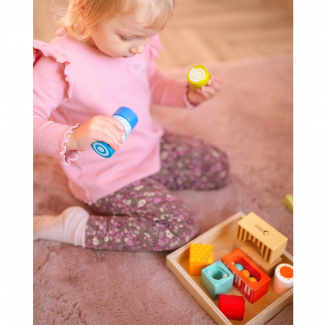 Klocki senzoriale multifuncționale cu 7 funcții Montessori de la Classic World