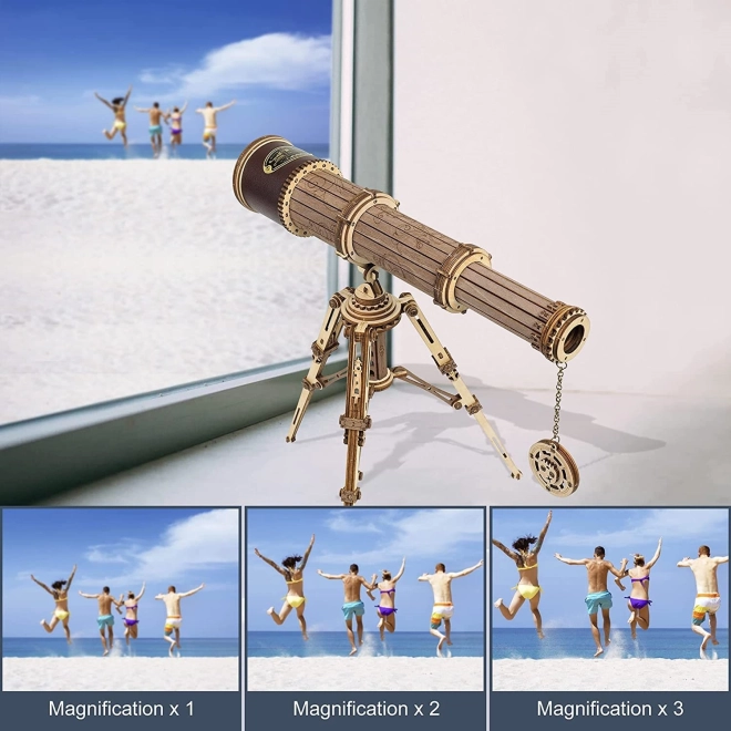 Puzzle 3D din lemn RoboTime - Telescop de pirat