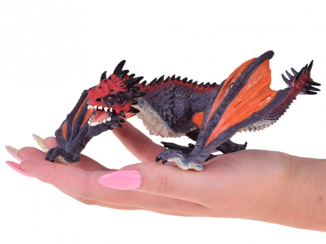 Figurină Dragon Gri-Portocaliu 21 cm