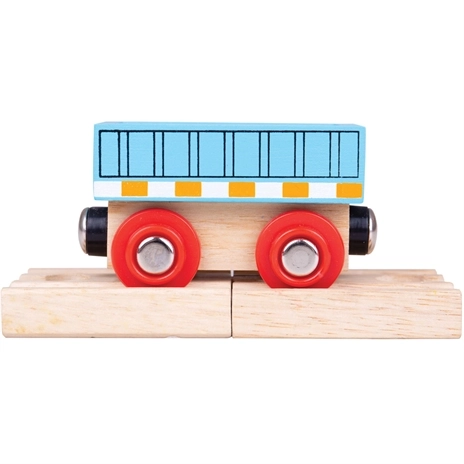 Vagon albastru Bigjigs Rail