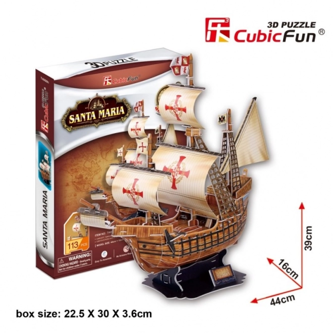 Puzzle 3D corabia Santa Maria