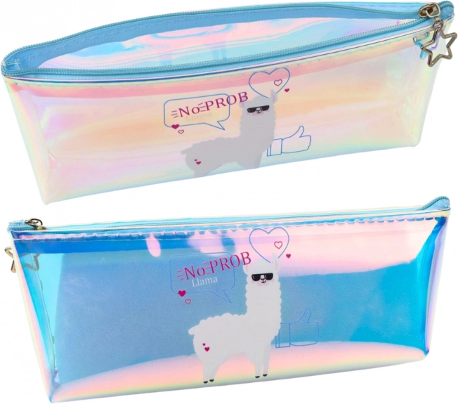 Penar școlar holografic cu lamă albastră 21x6cm