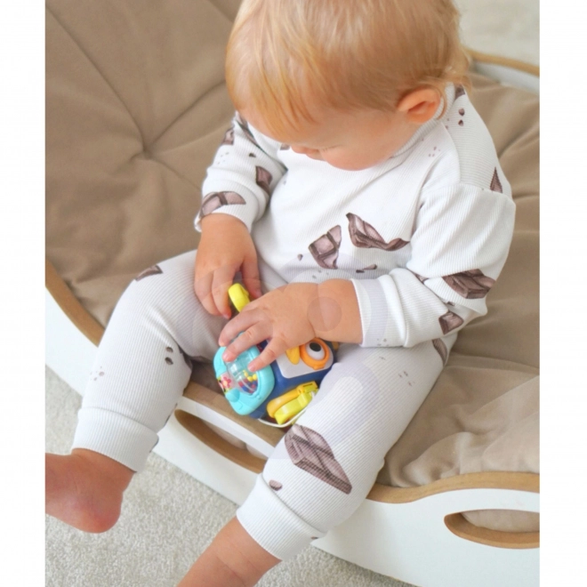 Pingwin WOOPIE educațional Montessori 6-in-1 cu bile senzoriale