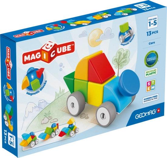 Geomag Magicube auto – set de construcție magnetică cu 13 piese