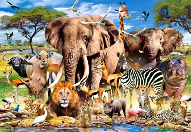 Puzzle cu 260 de piese Animalele Savanei