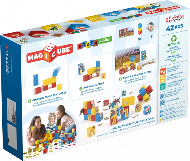 Cuburi magnetice Magicube Trei purceluși