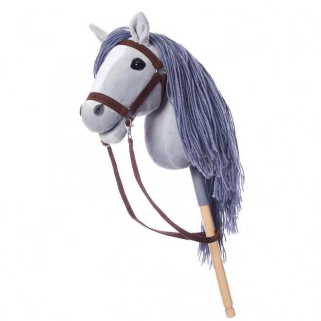 Cal pe băț Hobby Horse HoppiHorse ediție sport A3 gri