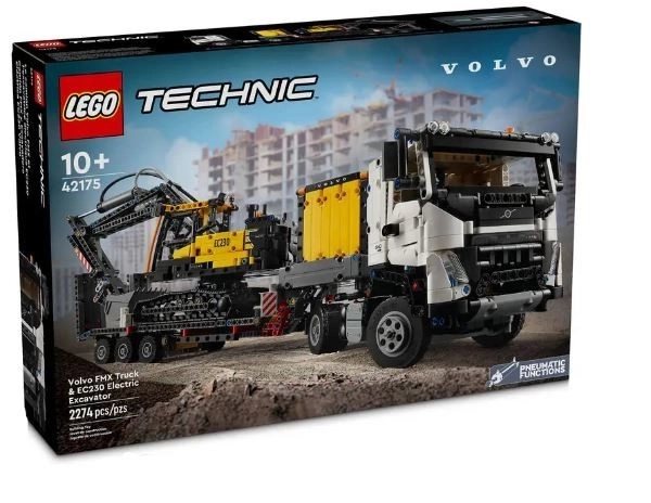 Camion Volvo cu excavator electric EC230 LEGO Technic