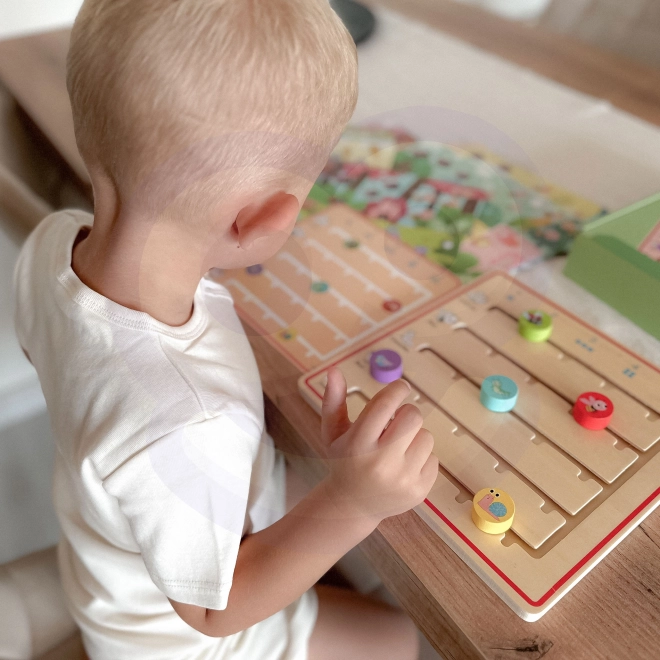 Tooky Toy joc din lemn Învățarea numărării animalelor