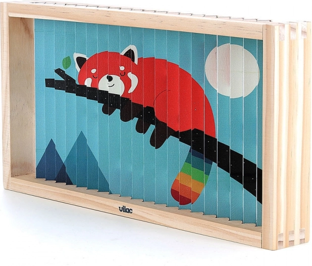 Puzzle 4D din lemn Animăluțe de la Vilac