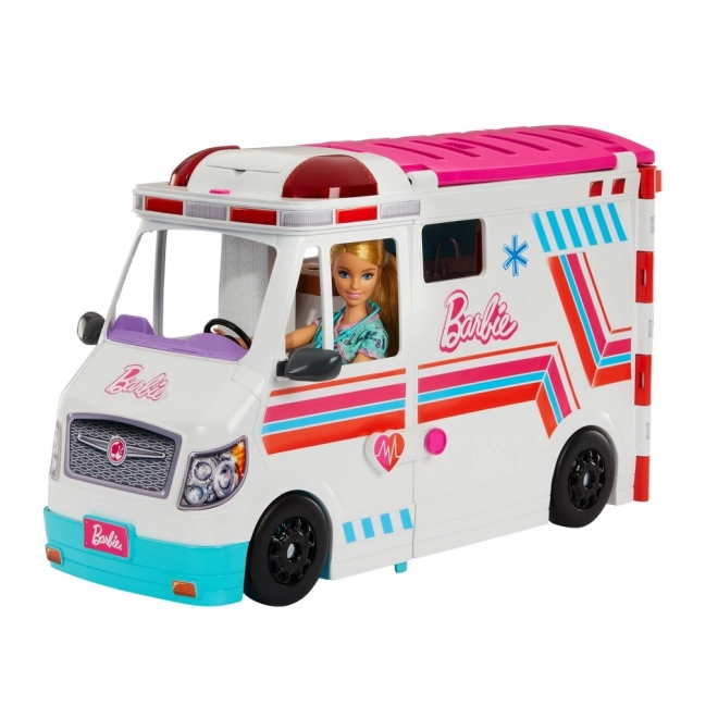 Set de joacă Barbie Ambulanță și Clinică 2 în 1