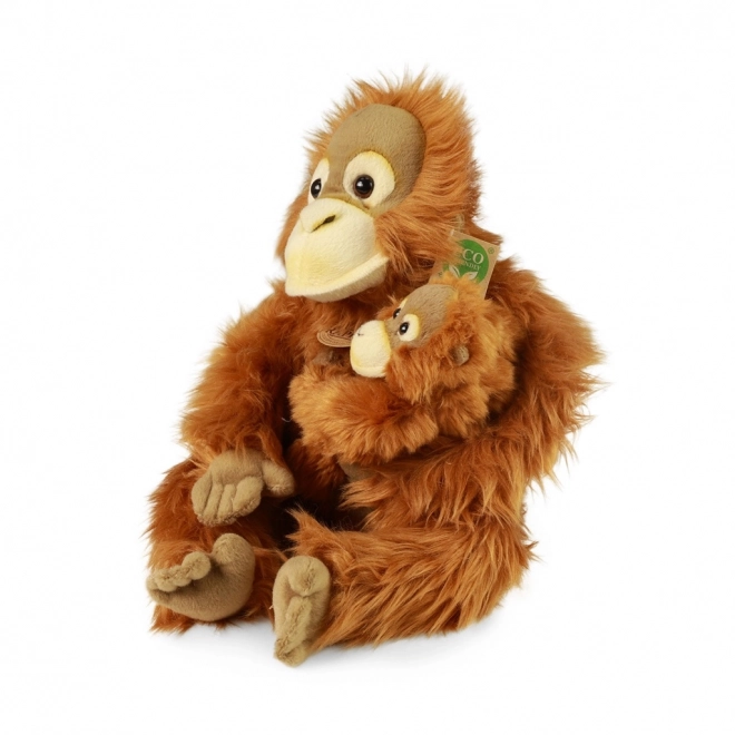 Orangutan de pluș cu pui ECO-FRIENDLY