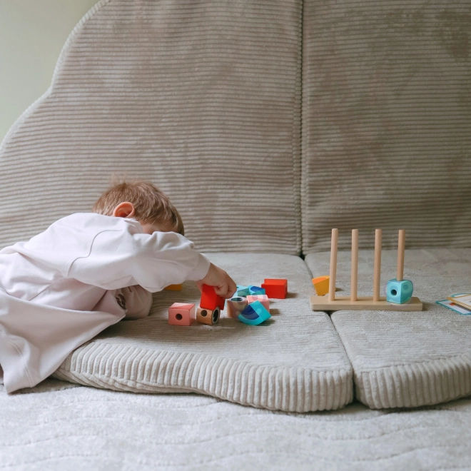 Seturi constructive creative din lemn Krab de la Tooky Toy