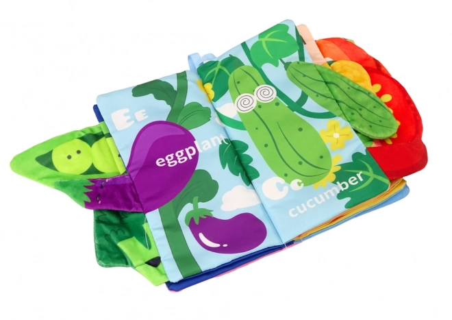 Carte moale pentru bebeluși legume zornăitoare și colorată