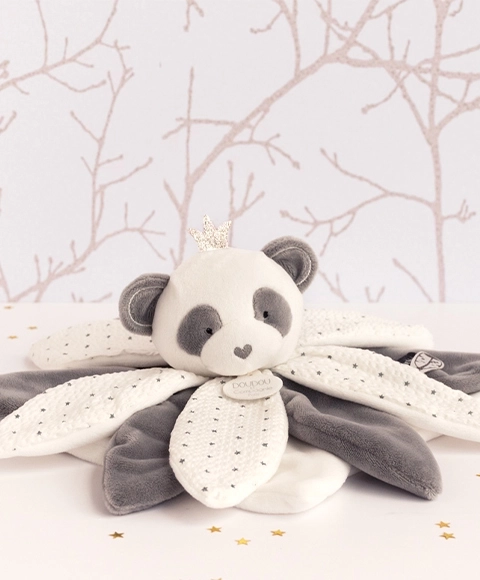 Doudou set cadou - panda din pluș 26 cm