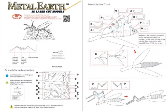 Puzzle 3D Mantida Metal Earth