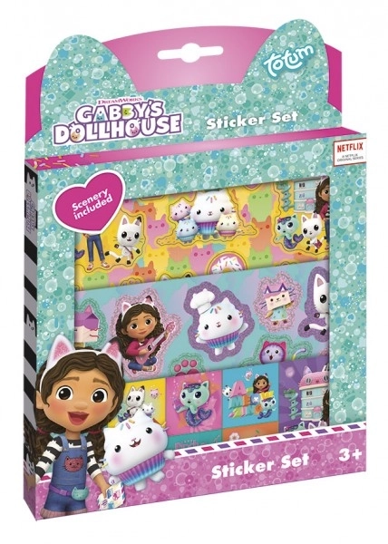 cutie cadou Gabby's Dollhouse cu autocolante