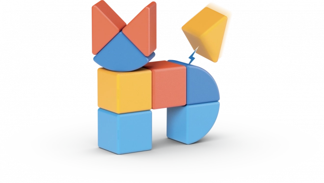 Setul Geomag Magicube cu 9 forme