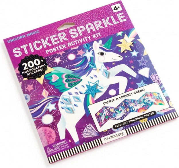Set de abțibilduri strălucitoare cu Unicorni Magici
