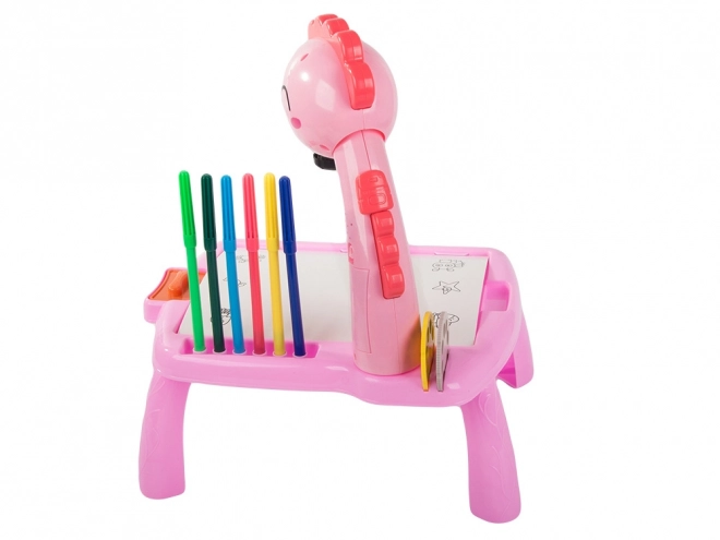 Masă de desen cu proiector pentru copii