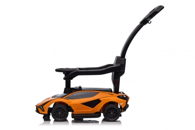 Mașinuță cu pusher Lamborghini alb – Portocaliu