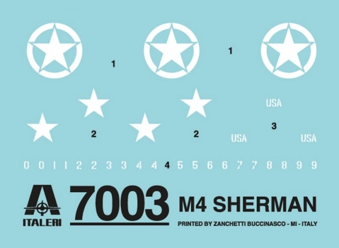 Machetă de tanc M4 Sherman