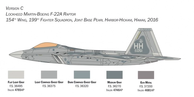 Model avion Lockheed Martin F-22A Raptor