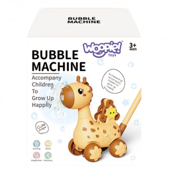 Pusher cu bule săpun în formă de girafă 2 în 1 WOOPIE