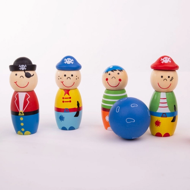 Joc De Bowling De Lemn Pirați Bigjigs Toys