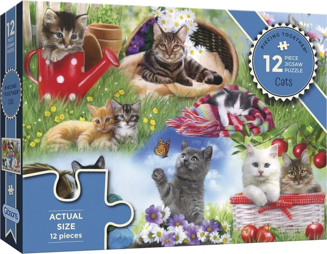 Puzzle Pisici 12 piese Gibsons