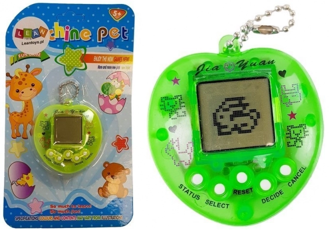 Tamagotchi verde cu lanț scurt