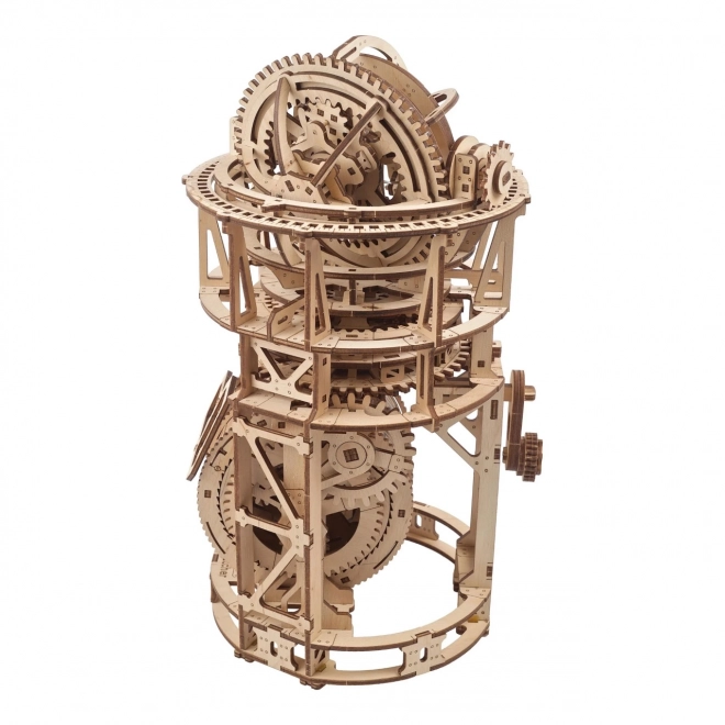 Ugears model mecanic din lemn cu mecanism de ceas și tourbillon