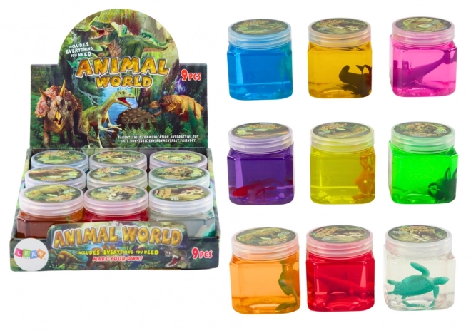 slime animalut in cutie 150 g 9 culori