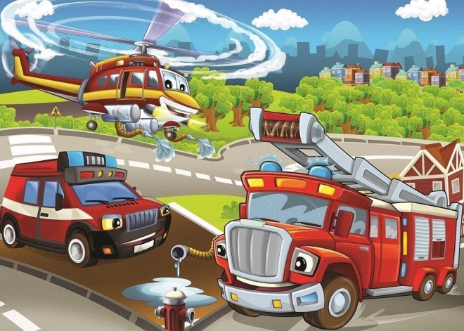 Puzzle polițiști și pompieri
