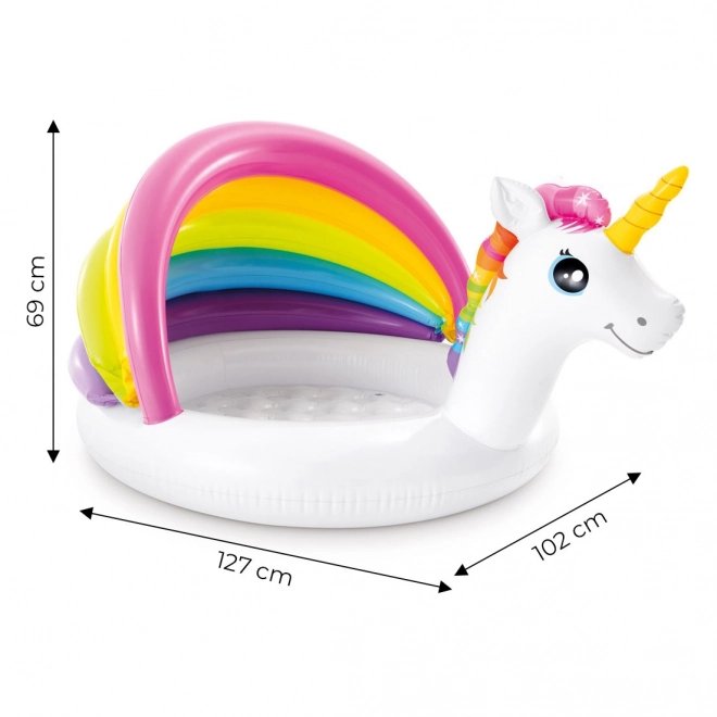 Piscină gonflabilă Unicorn cu acoperiș pentru copii - Intex