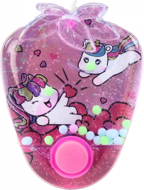 Joc de apă de buzunar cu unicorni motiv multicolor