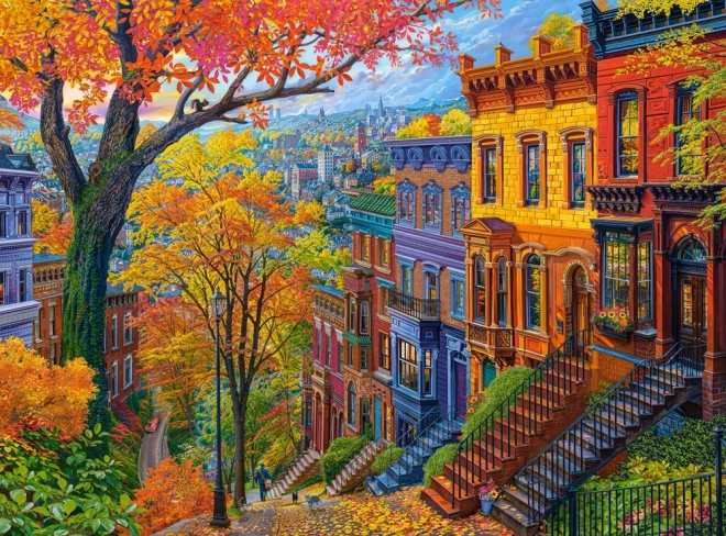 Puzzle Oraș de toamnă 3000 piese
