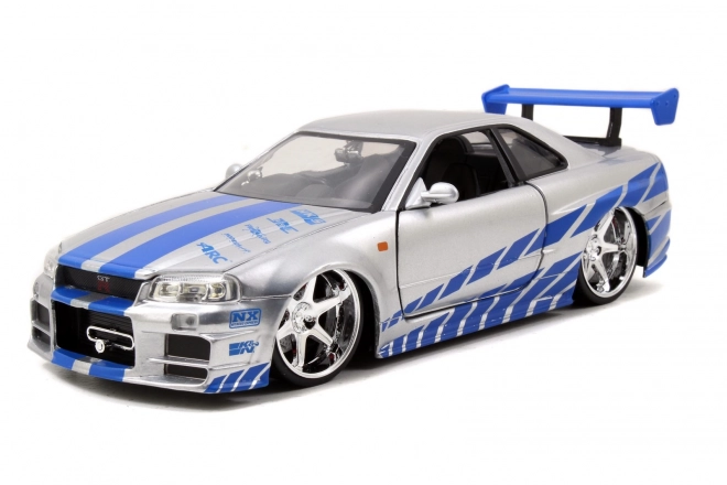 mașină metalică Nissan Skyline GTR-R R34 din Fast and Furious