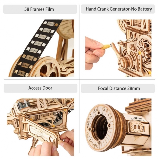 Puzzle 3D din lemn Proiector mecanic de film 183 piese