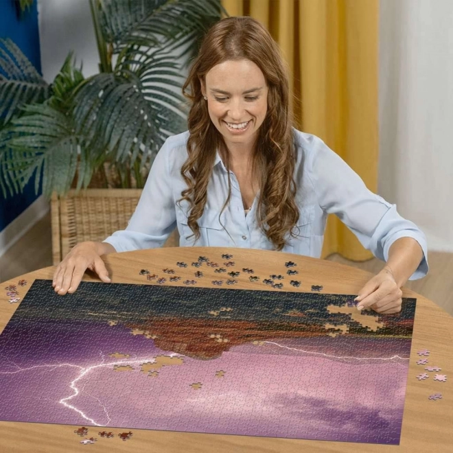 Puzzle furtună roz Ravensburger 500 piese