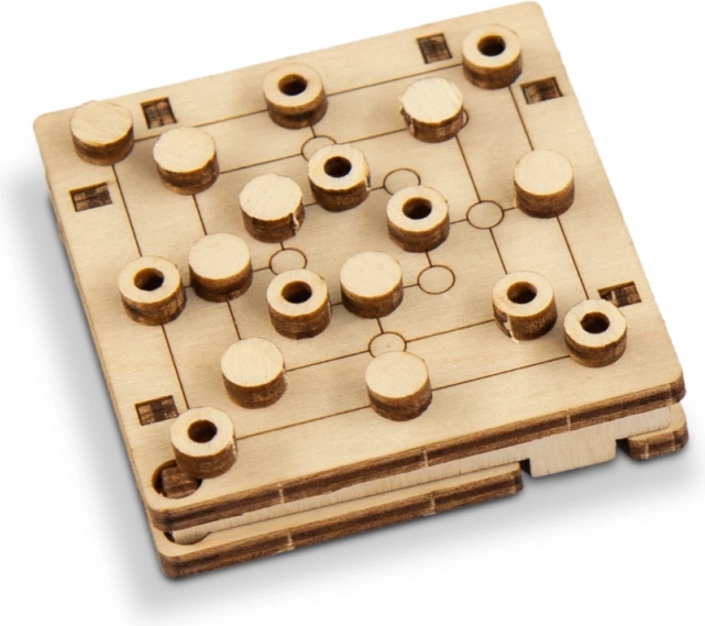 Puzzle 3D din lemn – joc de societate de buzunar de la WOODEN CITY