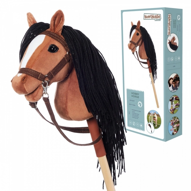 Cal pe băț Hoppihorse maro