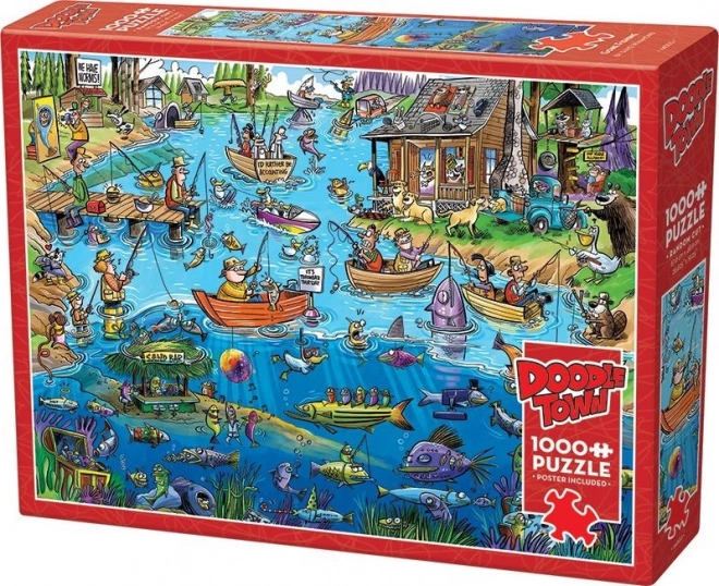 Puzzle Cobb Hill DoodleTown: La pescuit 1000 piese