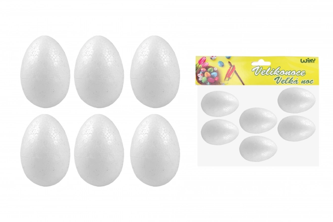 Oua decorative din polistiren 6 cm, 6 bucăți
