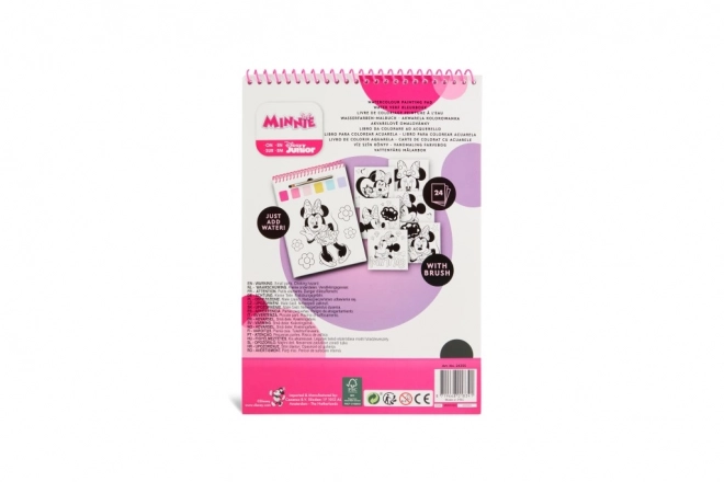 Carte de colorat acuarelă Disney Minnie