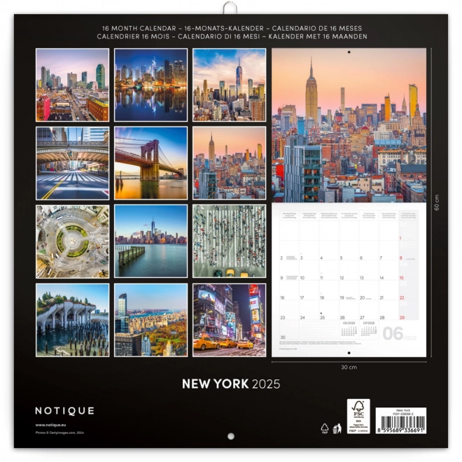 Calendar de notițe New York 2025