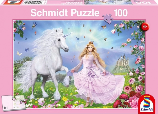 Puzzle cu Prințesa Unicornilor 100 piese